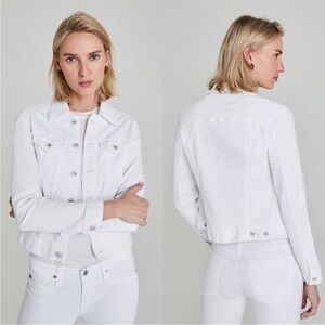 AG Robyn Denim Jean Jacket Tonal White Casual Minimalist Women’s Size Small
